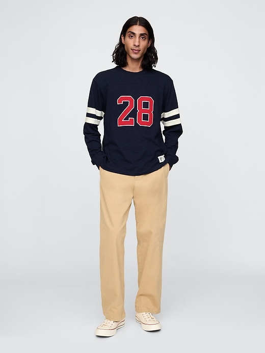 3 of 8 showing, with the color navy uniform of product Gap × Disney Varsity Jersey T-Shirt
