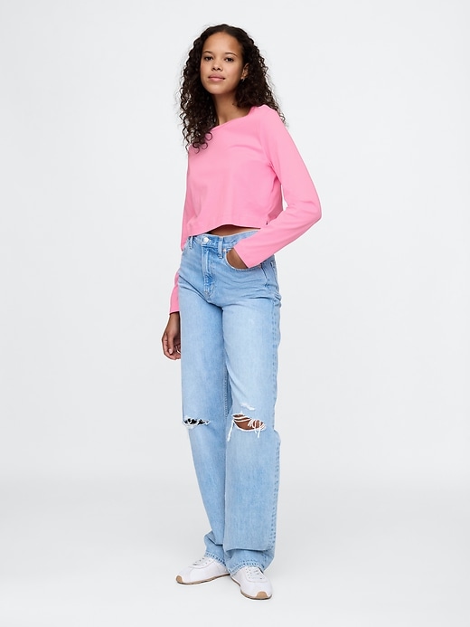 Image number 3 showing, Organic Cotton VintageSoft Cropped T-Shirt