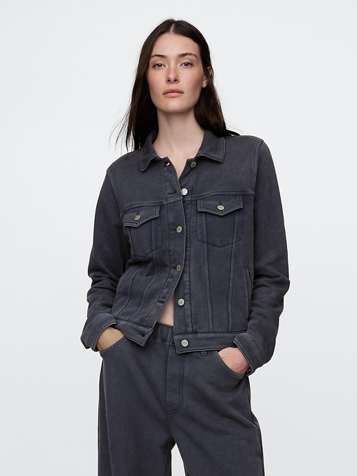 Image number 1 showing, Heavyweight French Terry Icon Denim Jacket