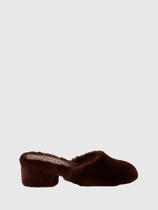 1 of 8 showing, with the color CHOCOLATE of product Teddy Heeled Mule