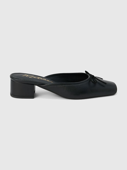 1 of 8 showing, with the color Black of product Basilio Heeled Mule