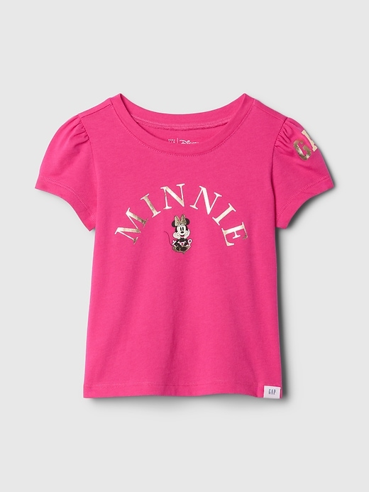1 of 8 showing, with the color super pink neon of product Gap × Disney Baby Puff-Sleeve Graphic T-Shirt