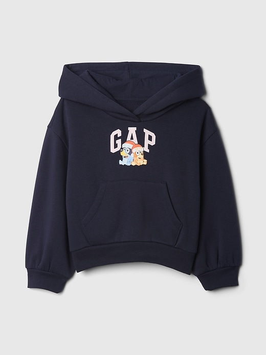 Image number 1 showing, Baby & Toddler VintageSoft Bluey Logo Hoodie