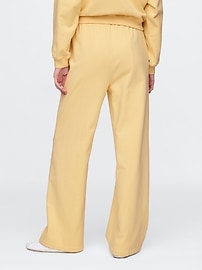 French Terry Seamed Wide-Leg Sweatpants