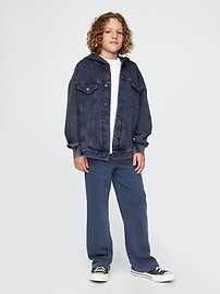 Kids Hooded Icon Sweatshirt Denim Jacket