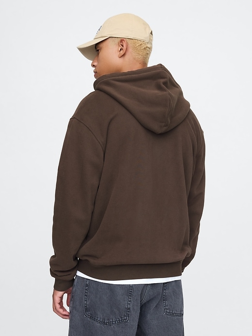 Image number 2 showing, VintageSoft Waffle-Lined Zip Hoodie