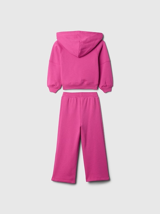 2 of 8 showing, with the color standout pink of product Baby & Toddler Half-Zip Hoodie Sweat Set