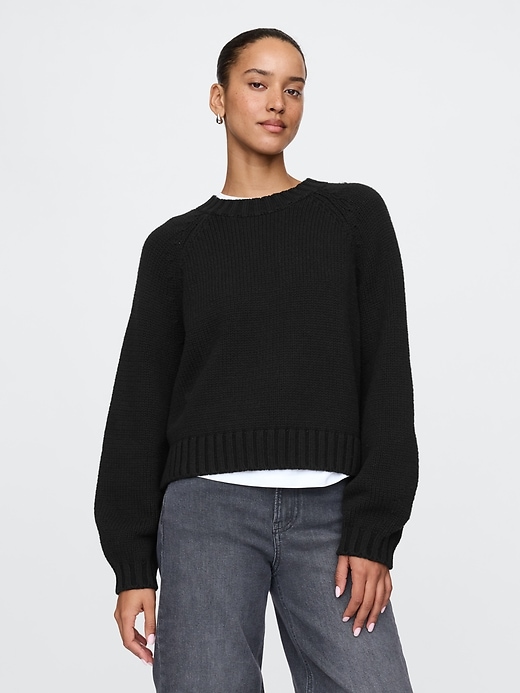 Image number 1 showing, Relaxed Balloon-Sleeve Sweater
