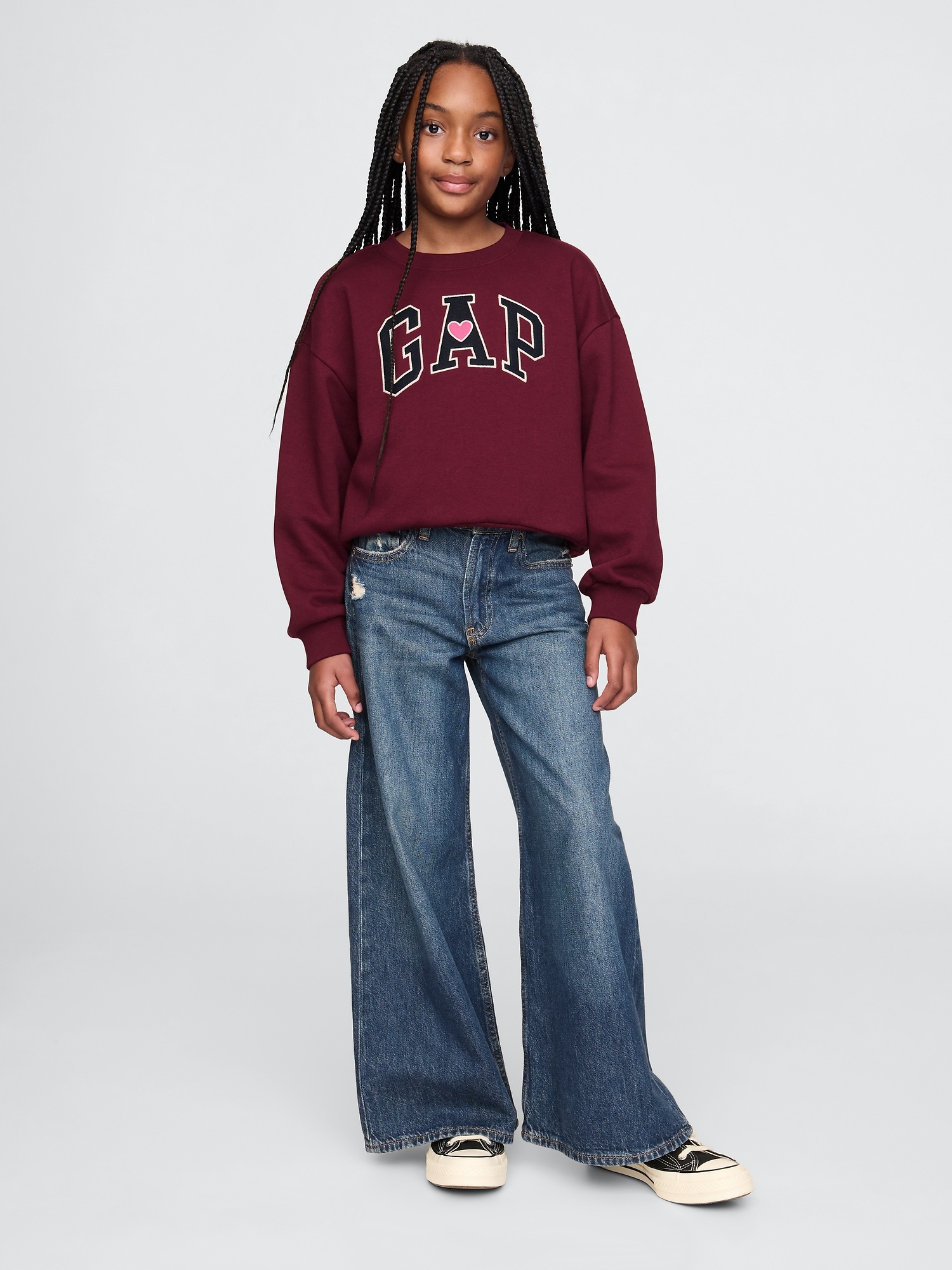 Детская толстовка Gap VintageSoft, цвет: Красный — фото 3