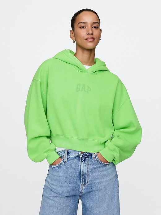 Image number 1 showing, VintageSoft Arch Logo Cropped Hoodie