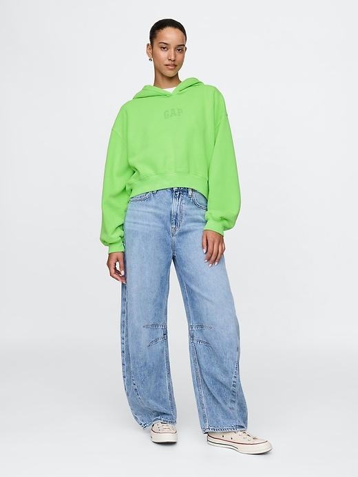 VintageSoft Arch Logo Cropped Hoodie | Gap