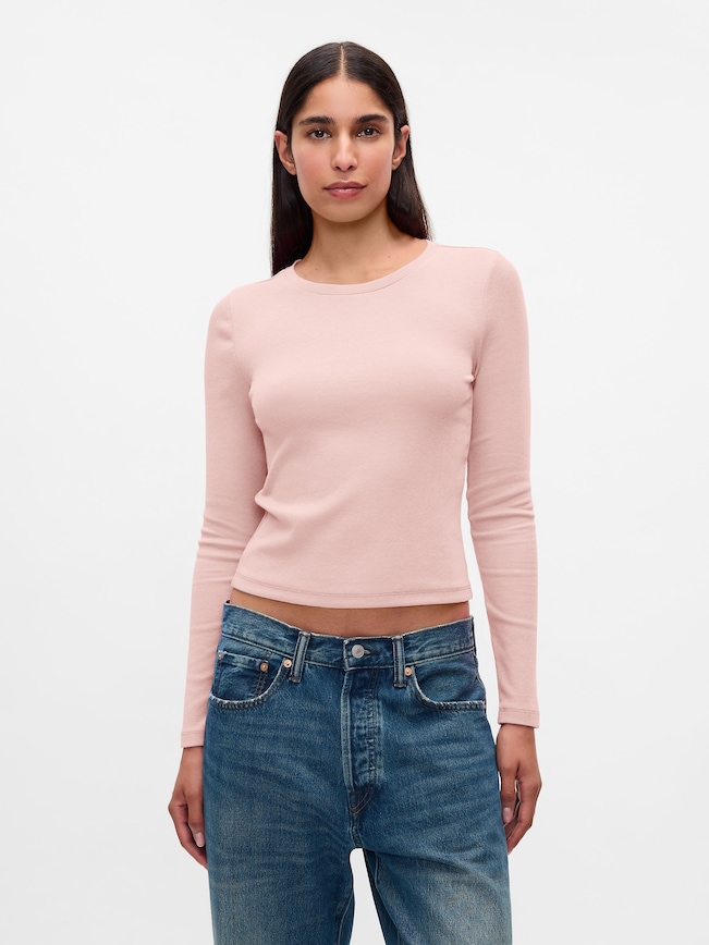 Modern Rib Cropped T-Shirt