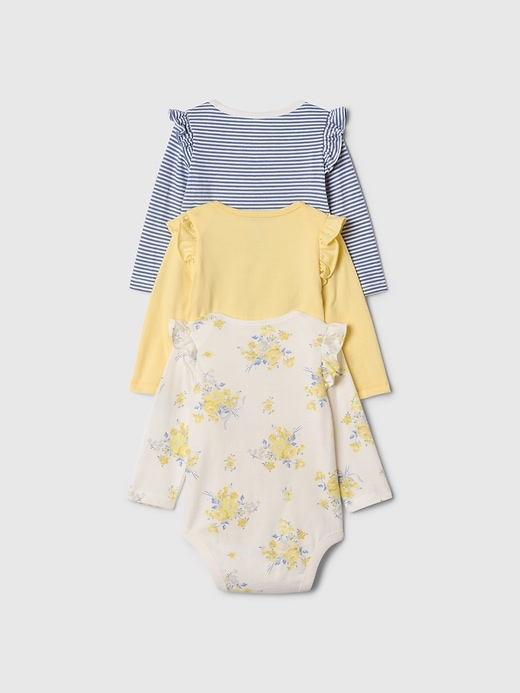 Image number 2 showing, Baby First Favorites Organic Cotton Ruffle Bodysuit (3-Pack)