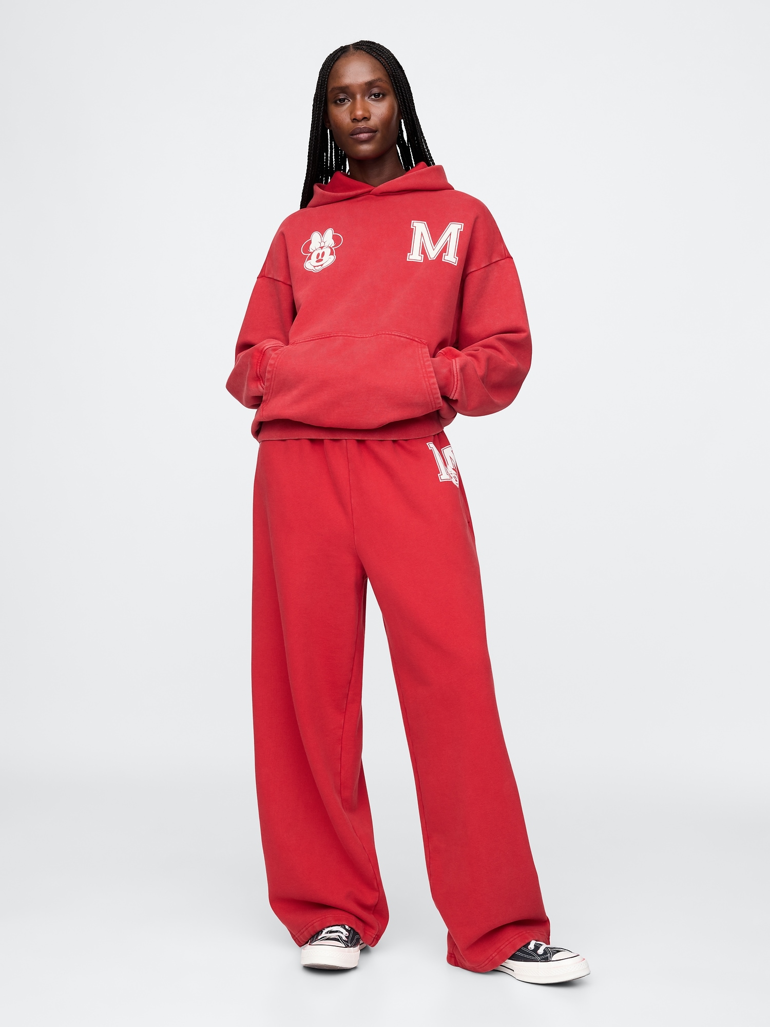 Shop Gap × Disney Adult Extra Baggy Sweatpants In Modern Red