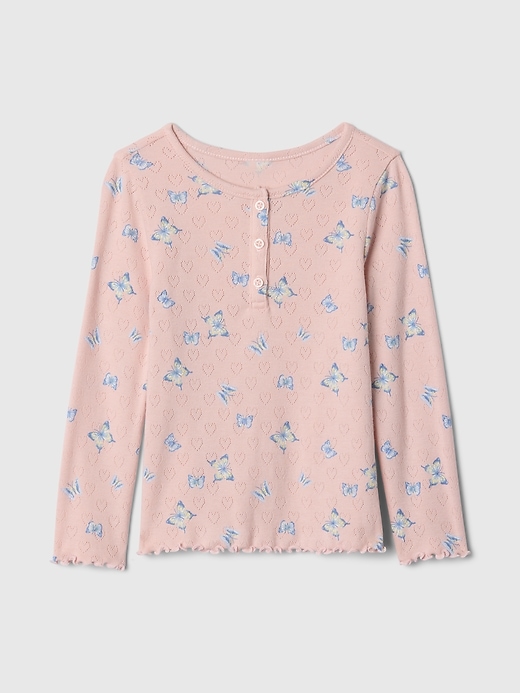 Image number 1 showing, Baby & Toddler  Pointelle Henley Shirt