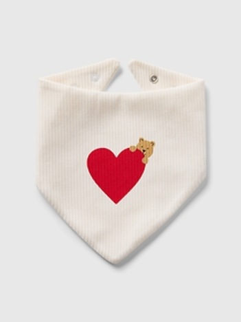 Baby TinyRib Bear Heart Bib