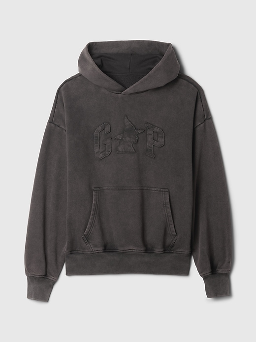 5 of 8 showing, with the color true black of product Wicked Vintage Soft Logo Hoodie