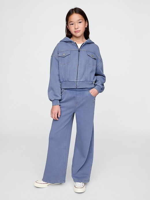 Image number 3 showing, Kids VintageSoft Cropped Zip Hoodie