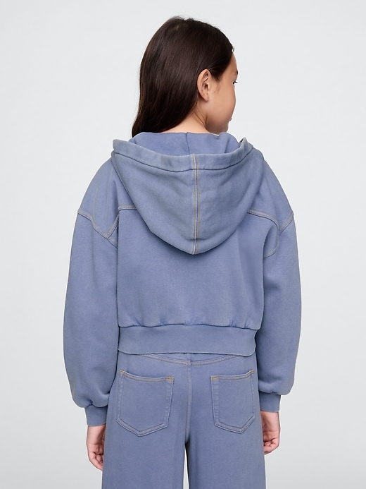 Image number 2 showing, Kids VintageSoft Cropped Zip Hoodie
