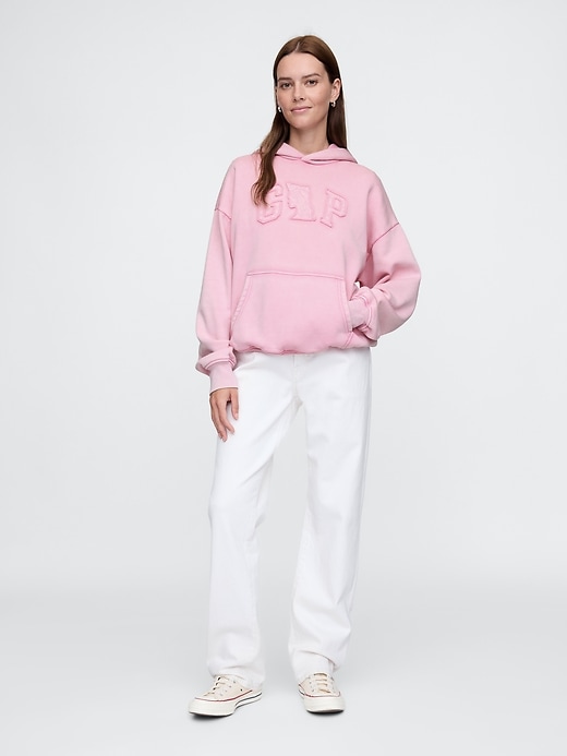 3 of 8 showing, with the color sunrise pink of product Wicked Vintage Soft Logo Hoodie