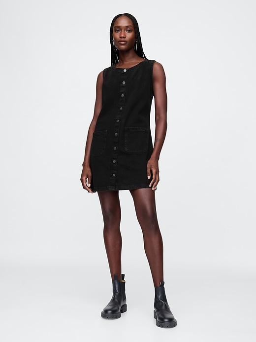 Image number 1 showing, Denim Mini Shift Dress