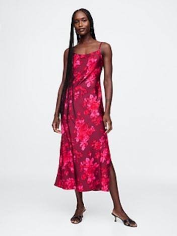 Recycled Satin Maxi Slip Dress