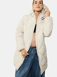 View large product image 10 of 12. Ingrid and Isabel Maternity Longline Puffer Jacket