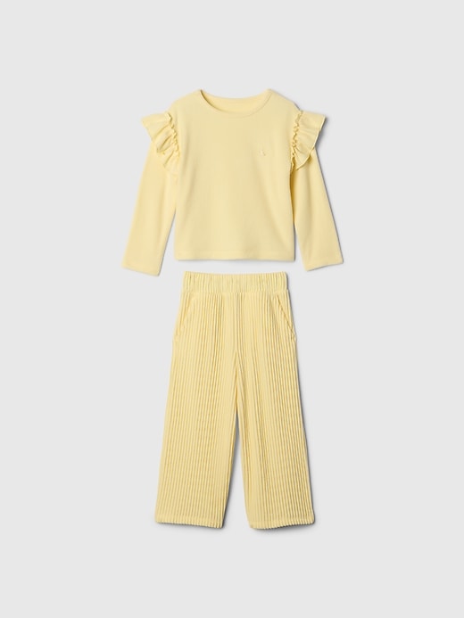 Image number 1 showing, Baby & Toddler Softspun Ruffle Outfit Set