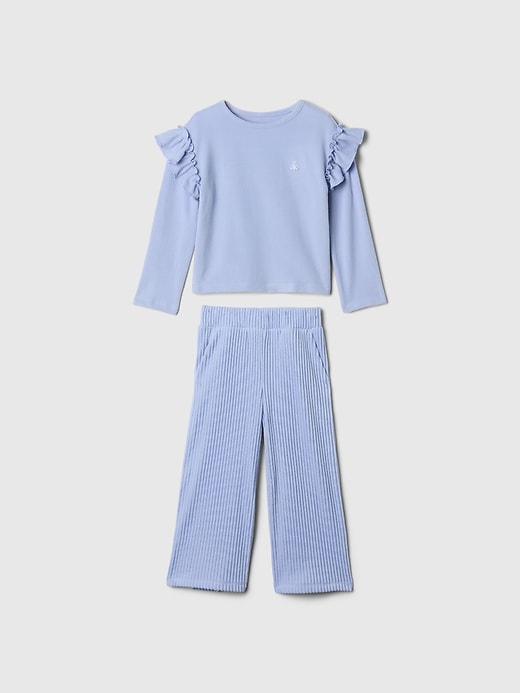 Image number 1 showing, Baby & Toddler Softspun Ruffle Outfit Set