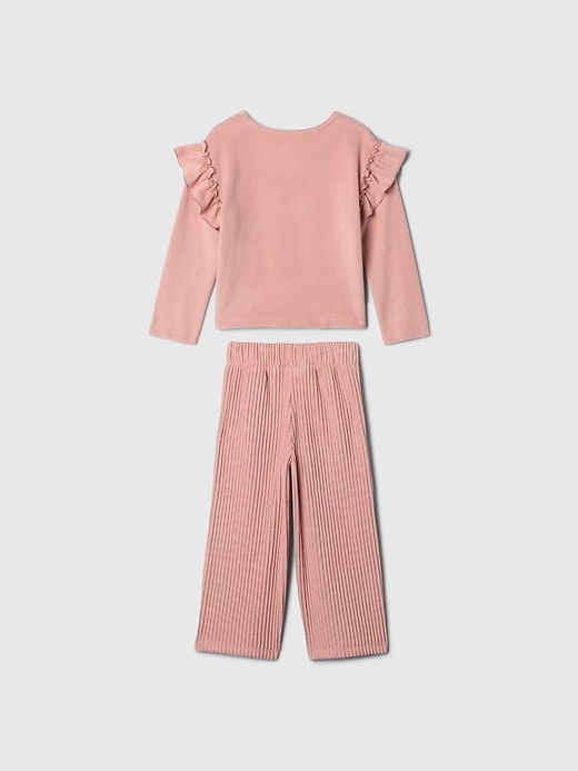 Image number 2 showing, Baby & Toddler Softspun Ruffle Outfit Set