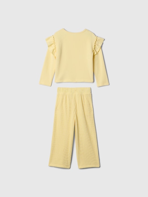 Image number 2 showing, Baby & Toddler Softspun Ruffle Outfit Set