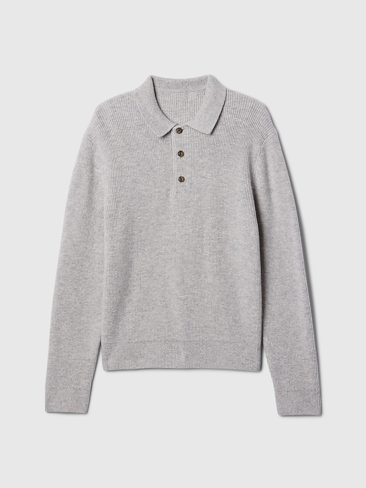 Image number 5 showing, Kids CashSoft Rib Polo Sweater