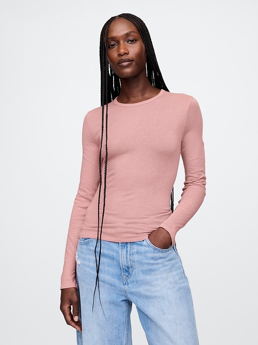 1 of 8 showing, with the color Antique pink of product Lightweight Modern T-Shirt