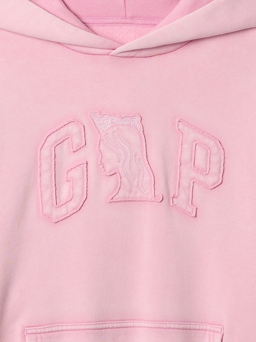 4 of 8 showing, with the color sunrise pink of product Wicked Vintage Soft Logo Hoodie