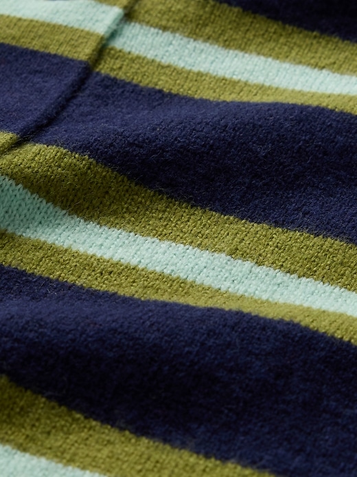 2 of 8 showing, with the color Navy and green stripe of product CashSoft Relaxed Polo Sweater