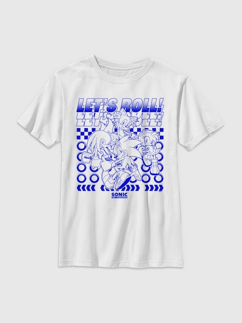 Kids Sonic The Hedgehog Lets Roll Graphic T-Shirt