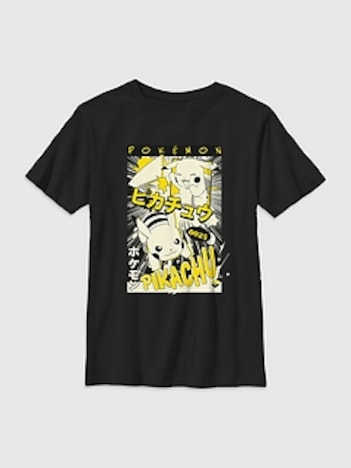 Kids Pokemon Pikachu Manga Graphic T-Shirt