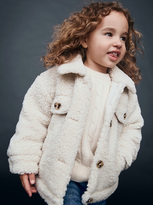 Image number 4 showing, Baby & Toddler Sherpa Shirt Jacket