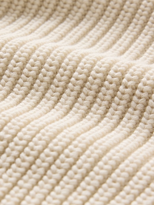 Image number 4 showing, 100% Cotton Shaker-Stitch V-Neck Sweater
