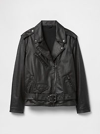 Image number 8 showing, GapStudio Coated Denim Moto Jacket