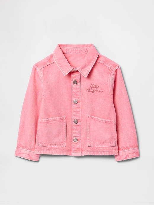 Image number 2 showing, Baby & Toddler UltraSoft Denim Logo Chore Jacket