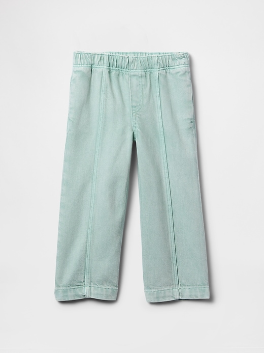 Image number 2 showing, Baby & Toddler UltraSoft Pull-On Baggy Wide-Leg Jeans