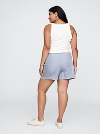 Organic Cotton Striped Poplin Shorts