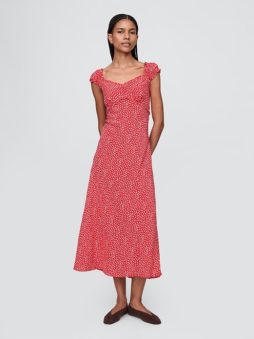 Image number 1 showing, Crepe Sweetheart Maxi Dress