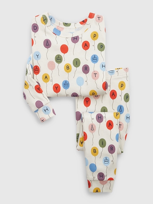 Image number 1 showing, Baby & Toddler Organic Cotton Birthday PJ Set
