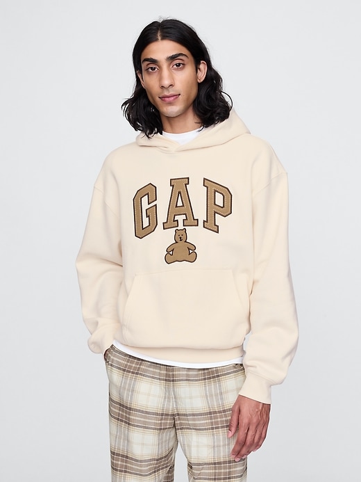 1 of 8 showing, with the color brannan bear of product Vintage Soft Bear Logo Hoodie