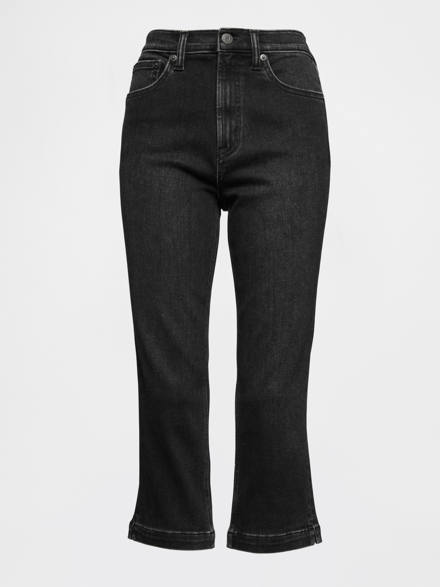 Gap High Rise True Skinny Capri Jeans In Black