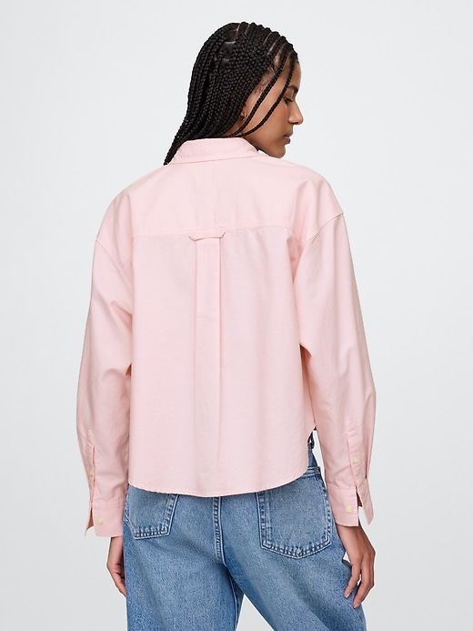 Image number 2 showing, Organic Cotton Oxford Crop Big Shirt