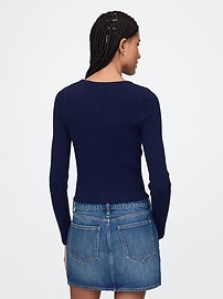 100% Cotton Cropped Plaited Rib Cardigan