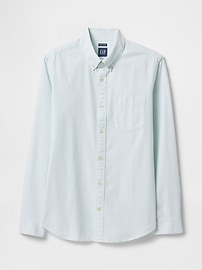 【BAON】[unisex] Moons Oxford Over Shirt TOKYO FIT - 134 Casual Button Down Oxford Botanical Dye